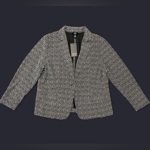 NWT Jones New York Signature Tweed One Button Blazer women’s size XL